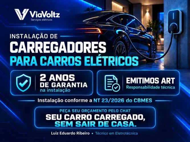 Instalação de Wallbox com ART e 2 Anos de Garantia