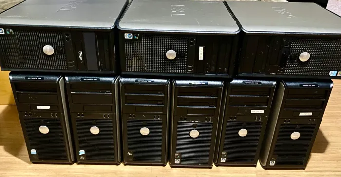 Lote Fechado TI e Informática - 9 Gabinetes Dell + Monitor AOC + HDs + Peças + Cabos?