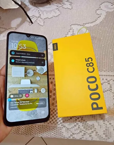 Poco C85/256gb na caixa, troco por iPhone 