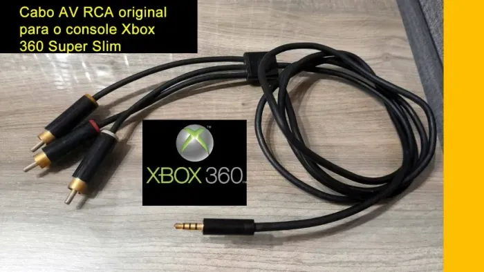 Cabo AV RCA original para o console Xbox 360 Super Slim