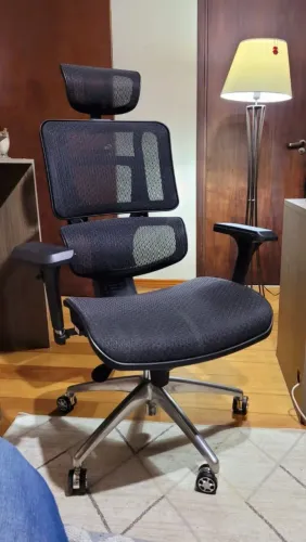 Cadeira Ergonômica Comfy Ergofy Mesh Preta - 10 Regulagens