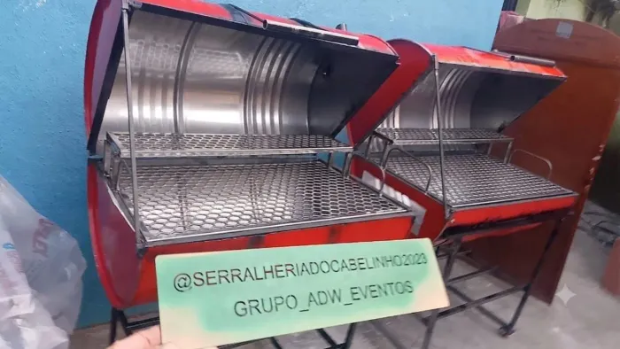 Churrasqueira de defumação grelha em inox
