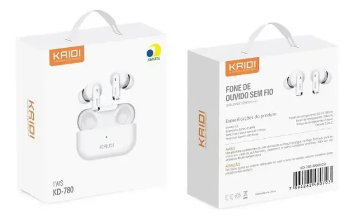 Fone Bluetooth Kaidi Kd-780 Leve, Moderno E Potente