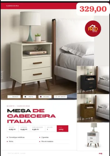 Mesa de cabeceira Itália, entrega e monta, super promoção