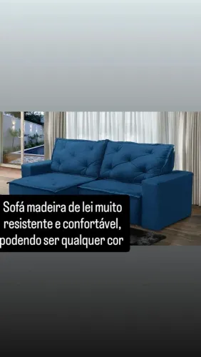 Sofá reclinável e retrátil madeira eucalipto