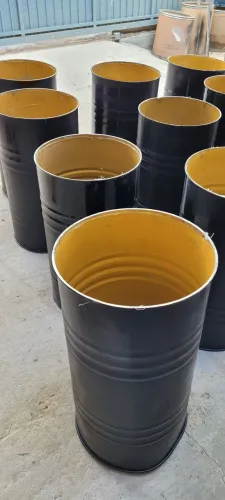 Tambor de ferro 50 litros usados abertas sem tampa