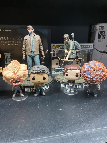 The last of us. Estátuas, funko. Ellie, Joel e clicker