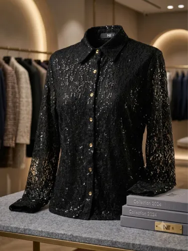 Camisa feminina renda NT - tamanho G