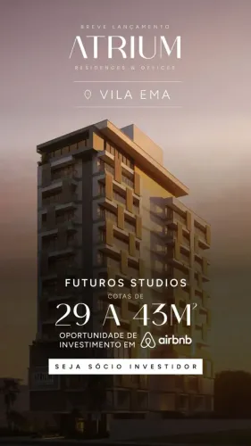 Cotas unicas de Studios - Atrium Residence & Mall - Studios e Salas comerciais a partir de
