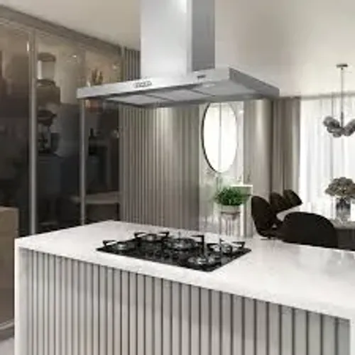 Instalação de Coifa Ilha com Saida Depurador Cooktop Forno Triturador Lava Louças