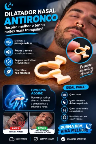 Dilatador nasal anti-ronco