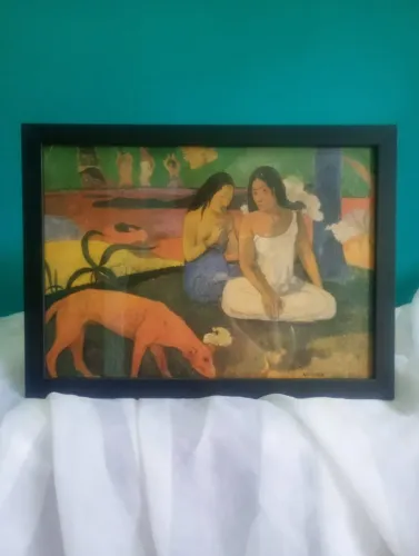 Gravura impressa de Paul Gauguin com moldura  Arearea, 1892