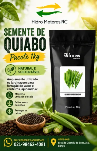 Semente de Quiabo R$ 95,00 1 kg