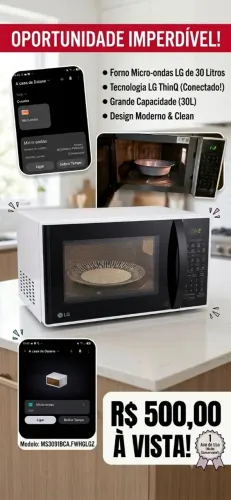 Forno micro-ondas 30L LG ThinQ