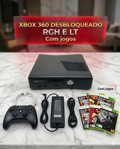 Vendo xbox 360. Liberado para jogar. Já com Jogos. Leia a descrição.