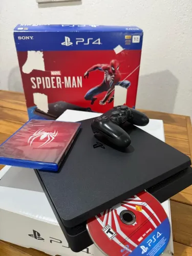 PS4 SLIM 1 TB VERSÃO ESPECIAL HOMEM ARANHA 