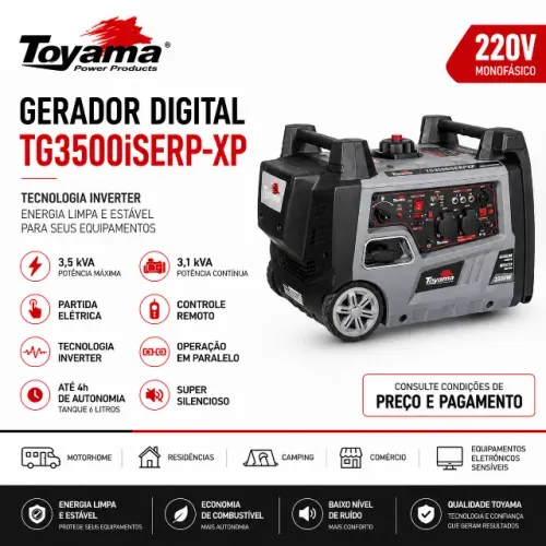 Gerador digital toyama partida elétrica novo