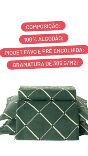 KIT COLCHA PIQUET GAIA C DÖHLER 100 % ALGODÃO