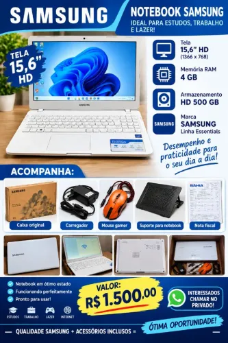 Notebook Samsung linha Essentials