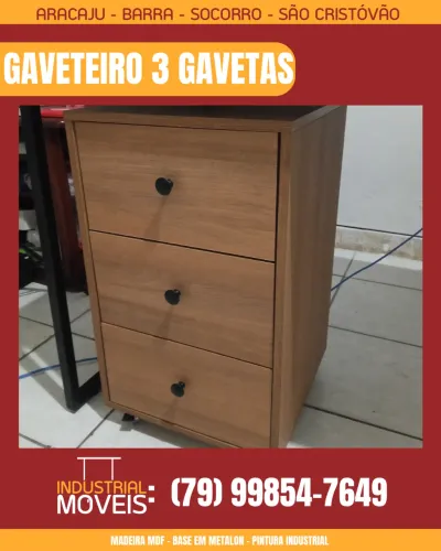GAVETEIRO  3 GAVETAS