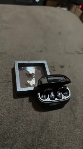 Fone de ouvido bluetooth Lenovo LE302 com brincos clip on