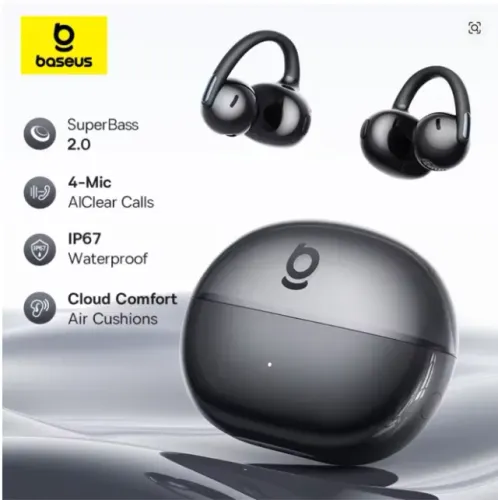Fones de Ouvido TWS Baseus Bowie MC2 AIR Clip-on, Fones Sem Fio Bluetooth 6.0