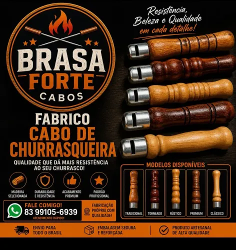 ? Cabos de Espeto Madeira Envernizado Direto da Fábrica Atacado