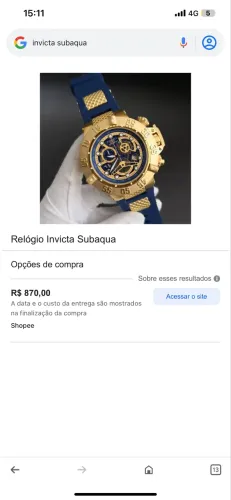 Relógio Invicta Subaqua - ORIGINAL!