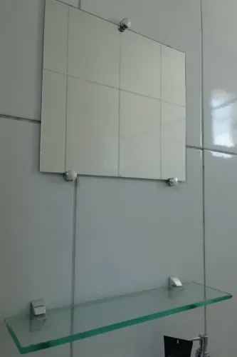 Kit Banheiro Espelho e Prateleira