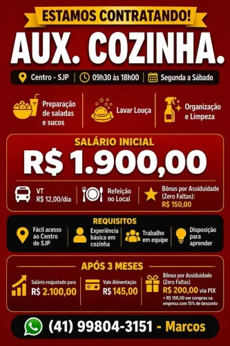 Aux Cozinha - Centro SJP - Diurno
