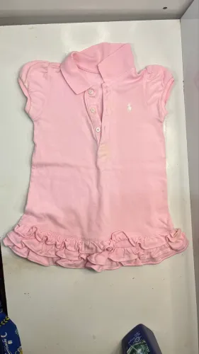  Vestido Polo Ralph Lauren Infantil Rosa Original Modelo Cupcake