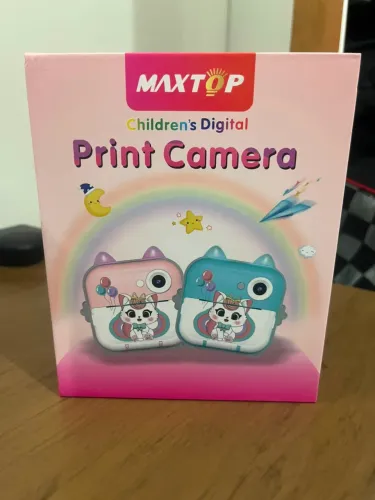 Câmera fotográfica infantil com impressão instantânea