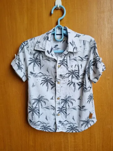 Camisa de botão infantil masculina
