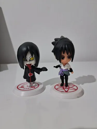 Mini estátuas Chibi - Orochimaru Akatsuki e Sasuke