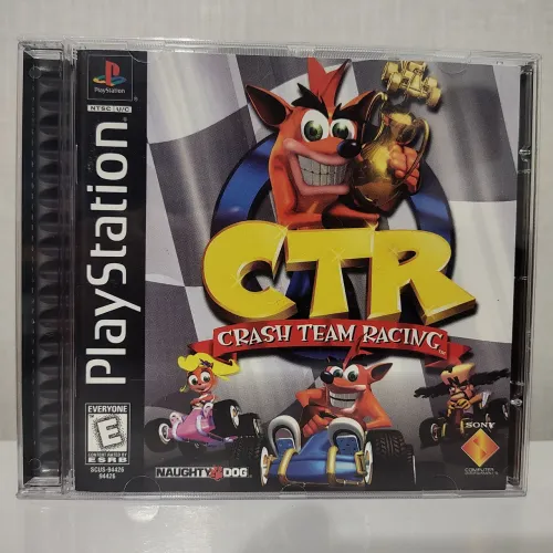 Crash Team Racing CTR PS1 Original Americano Black Label Completo CIB Mídia Física
