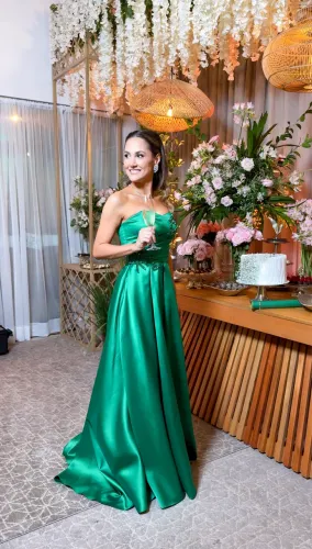 Vestido ZIBELINE DE SEDA com bordado