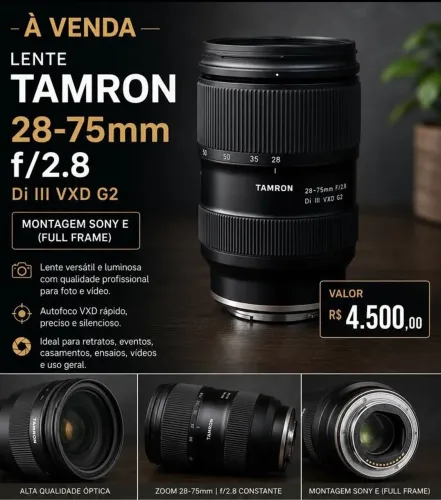 Lente Sony Tamron 28-75mm f/2.8 Di III VXD G2