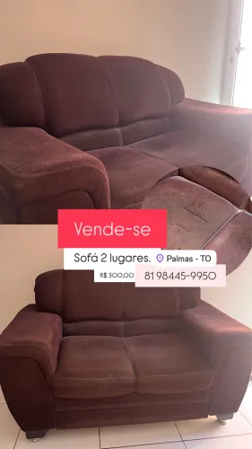 VENDO/TROCO SOFÁ 2 LUGARES Usado