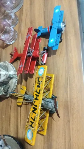 Miniaturas Aviões Biplanos Antigos metal/latão