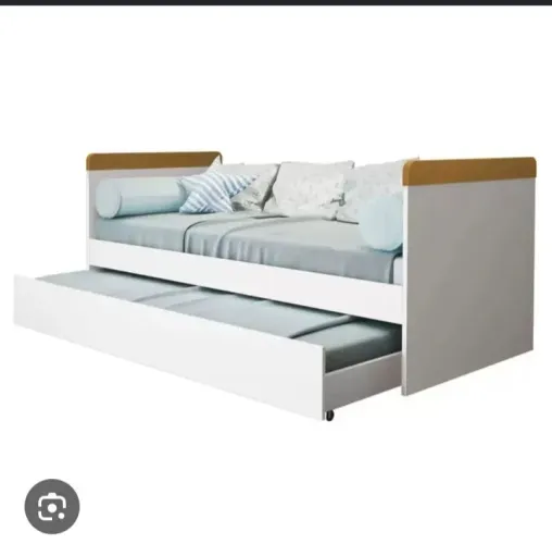 Cama solteiro com auxiliar