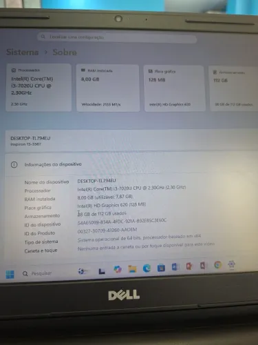 Notebook Dell Intel Core i3