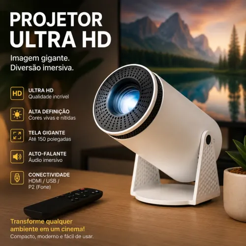Projetor 4K HD150 polegadas 