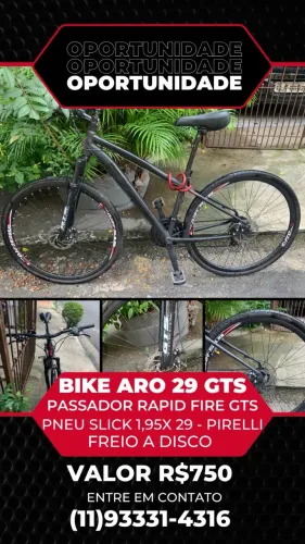 Bicicleta aro 29 gts preta