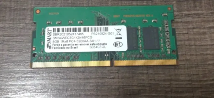 Memória Ram - 8gb DDR4 3200mhz - P/ Notebook - Usada.