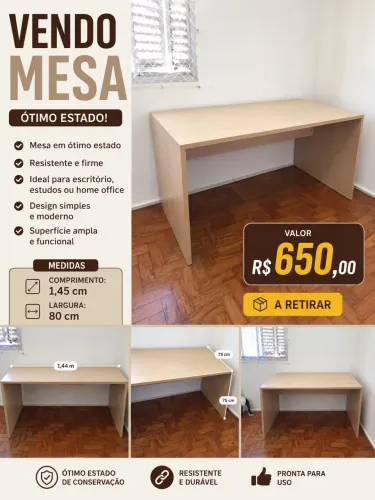 MESA PARA ESCRITÓRIO / HOME OFFICE - EXCELENTE ESTADO