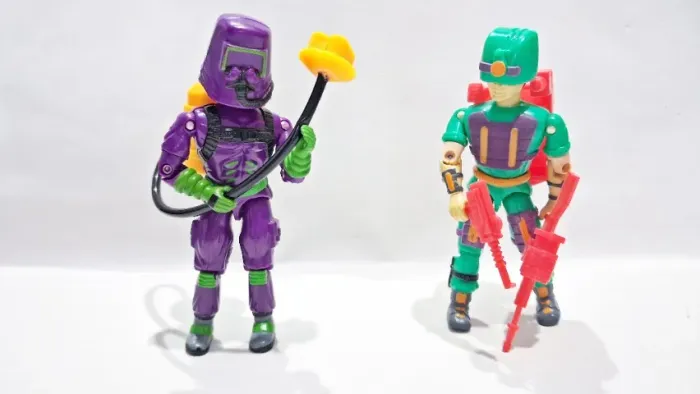 Lote 2 Figuras Toxic Waster Lazer Trooper Lanard The Corps GiJoe Comandos em Ação anos 90