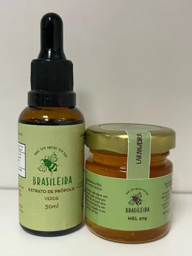 Kit com Mel e Própolis Verde