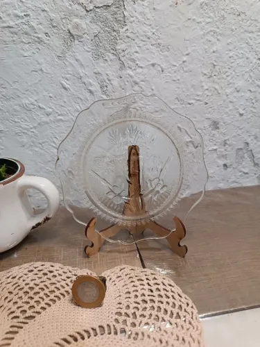 Pires de chá vidro prensado flores