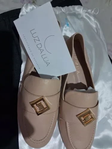 Mocassim Luz da Lua Couro Beje 60340011