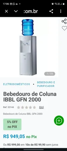 Bebedouro Novo iBBL GGN 2000 ACEITO PROPOSTAS